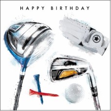 Golf, time for tee greetings card
