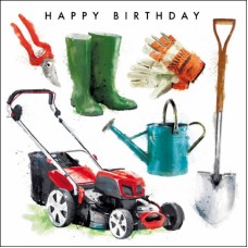 Gardening, greetings card