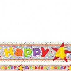 Age 4 birthday banner
