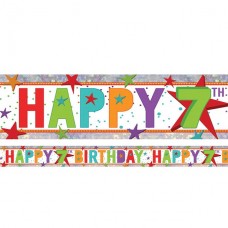 Age 7 birthday banner