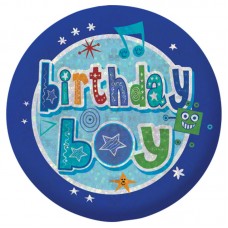Birthday boy holographic badge