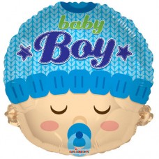Baby boy 18" helium filled balloon. (Collection only - select click and collect on checkout page)