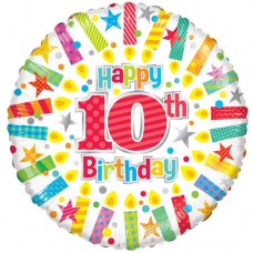 18" helium filled age 10 balloon (Collection only - select click and collect on checkout page) 18" helium filled age 10 balloon (Collection only - select click and collect on checkout page)