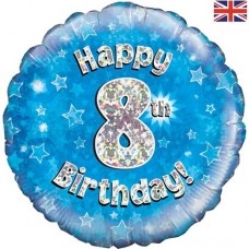18" helium filled age 8 balloon (Collection only - select click and collect on checkout page)
