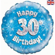18" helium filled age 30 balloon. (Collection only - select click and collect on checkout page) 18" helium filled age 30 balloon. (Collection only - select click and collect on checkout page)