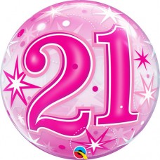22" helium filled clear round age 21 pink bubble balloon (Collection only - select click and collect on checkout page) 22" helium filled clear round age 21 pink bubble balloon (Collection only - select click and collect on checkout page)