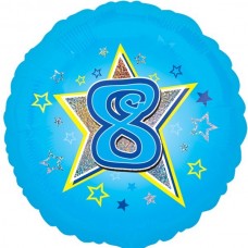18" helium filled age 8 balloon (Collection only - select click and collect on checkout page)