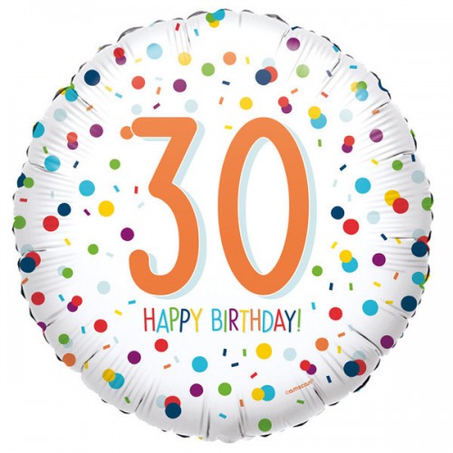 18" helium filled age 30 balloon. (Collection only - select click and collect on checkout page) 18" helium filled age 30 balloon. (Collection only - select click and collect on checkout page)