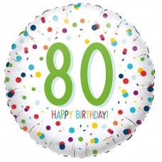 age 80, helium filled 18" balloon. (Collection only - select click and collect on checkout page) age 80, helium filled 18" balloon. (Collection only - select click and collect on checkout page)