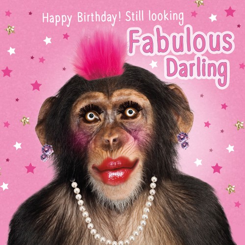 Looking Fabulous Darling, greeting card with fluff, and googly eye embellishments. Looking Fabulous Darling, greeting card with fluff, and googly eye embellishments.