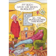Have we been burgled ? humour card