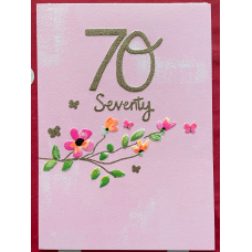 Age 70 birthday card 