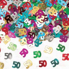 age 50 table confetti