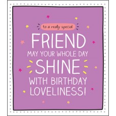 Contemporary special friend  birthday card