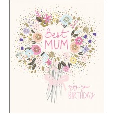 Best Mum Luxury birthday card by Woodmansterne