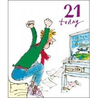 Quentin Blake, age 21 birthday card
