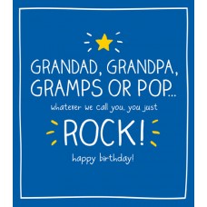 Grandad, Grandpa, Gramps or Pop birthday card