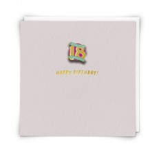 Age 18, PIN badge, greetings card