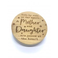 Mother and Daughter, Wooden laser engraved candle lid. - Free Of Charge with sentiment's scented candle Mother and Daughter, Wooden laser engraved candle lid. - Free Of Charge with sentiment's scented candle