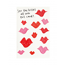See the kisses all over this card? Valentine's Day card