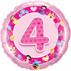 18" helium filled age 4 balloon  (Collection only - select click and collect on checkout page)