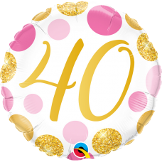 18" helium filled age 40 balloon (Collection only - select click and collect on checkout page) 18" helium filled age 40 balloon (Collection only - select click and collect on checkout page)