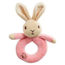 Flopsy Bunny plush ring rattle.