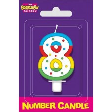 Number 8 cake candle