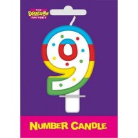 Number 9 cake candle