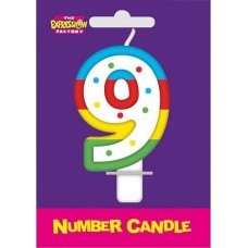 Number 9 cake candle