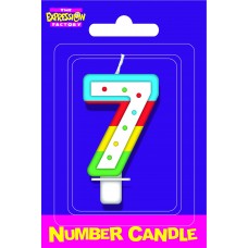 Number 7 cake candle